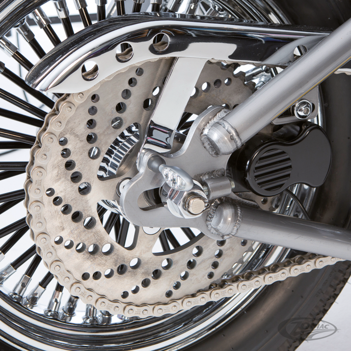 Sprocket disc kit drilled 51T black For Harley-Davidson