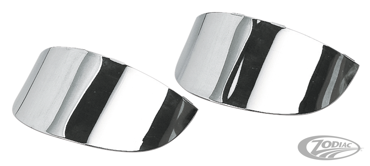 GZP Turn signal visor chr.front FLHT/S 8 For Harley-Davidson