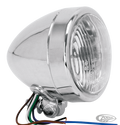 GZP Chrome headlight 3-1/2" bottom mnt T For Harley-Davidson