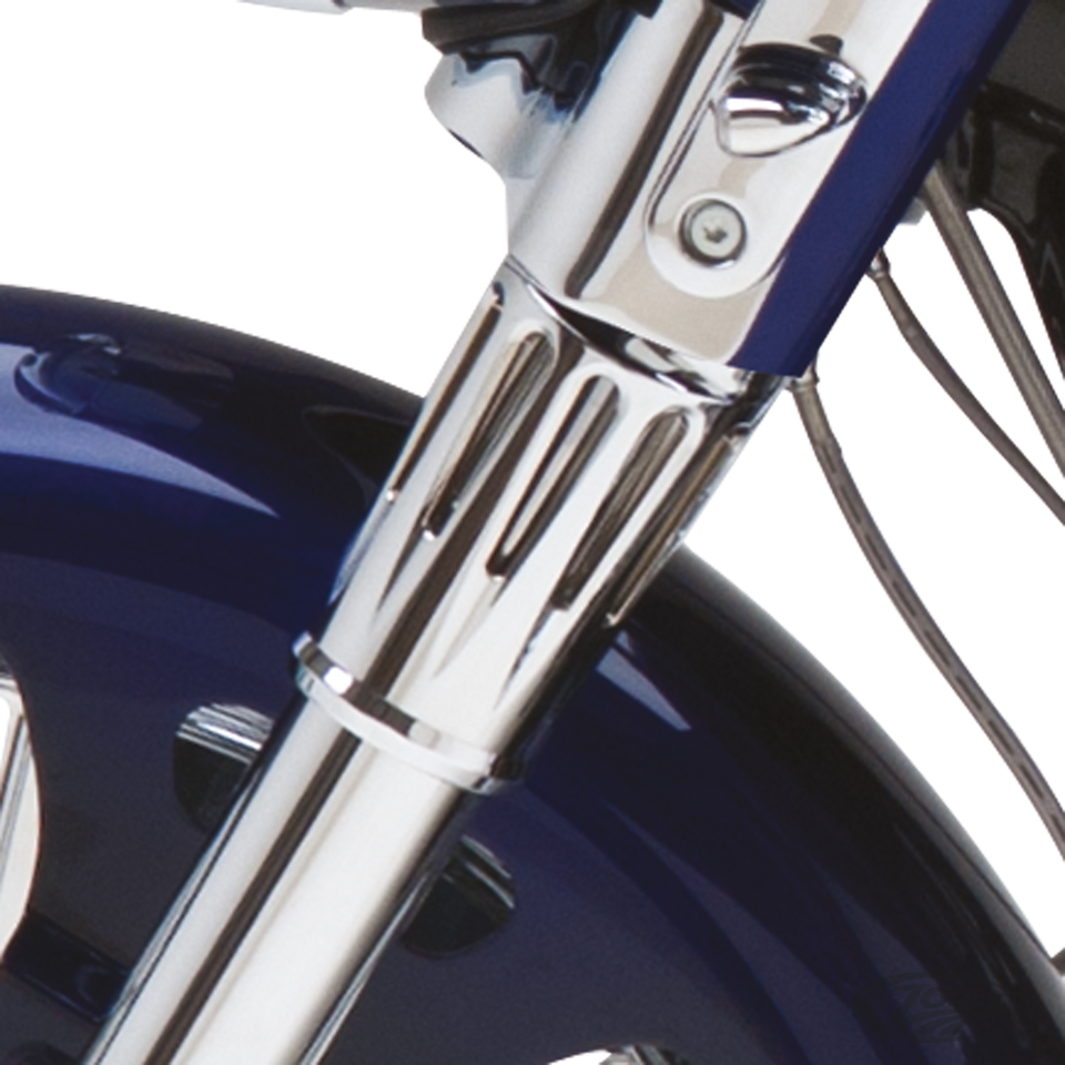 DEEP CUT CHROME FORK BOOTS FLH/T06-13 For Harley-Davidson