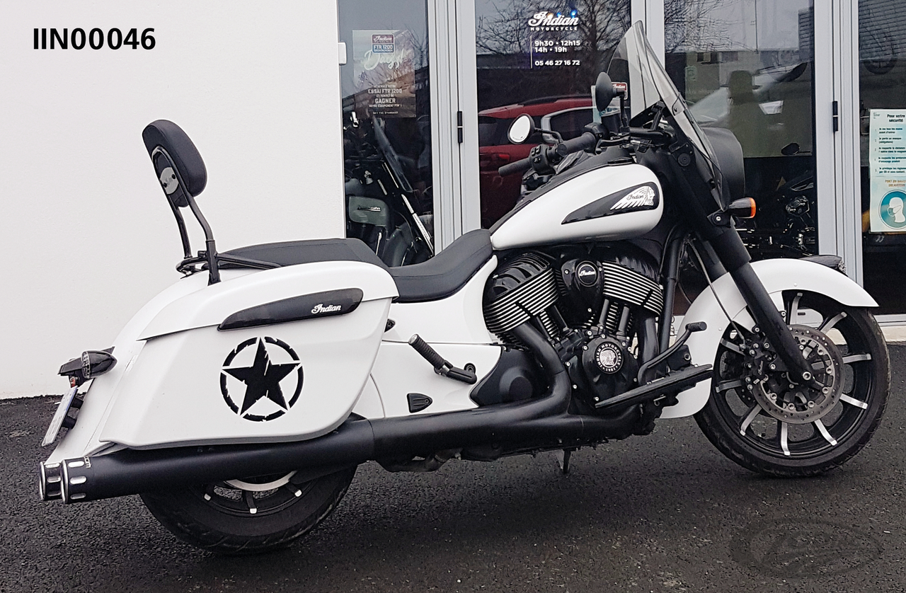 4" EAGLE S/O's BK/SCLPTD BK 14-up Chief For Harley-Davidson