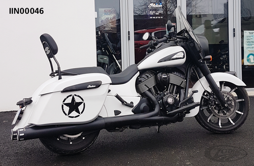 4" EAGLE S/O's BK/SCLPTD BK 14-up Chief For Harley-Davidson