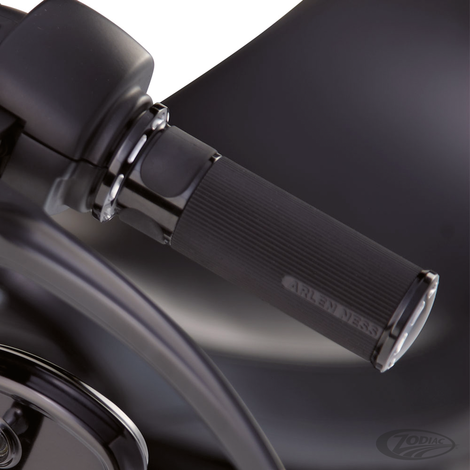 SLOT TRACK GRIPS, H-D, CBL LONG, BLK For Harley-Davidson