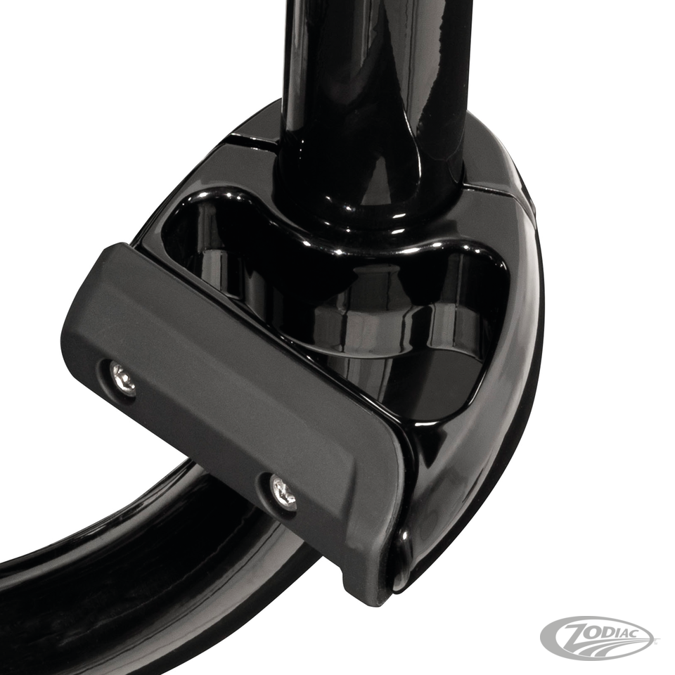 Black engine guard toe rests For Harley-Davidson