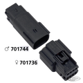 Molex 07Up 8-Position Male Black OEM7247 For Harley-Davidson
