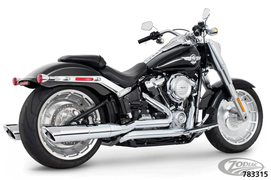 True Duals SLSH CH/CH FLFB-FXBR18-UP For Harley-Davidson