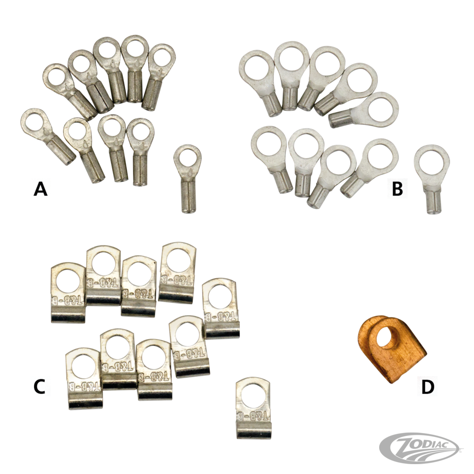 10pck flagterminal no 10 for wiring, WhP For Harley-Davidson