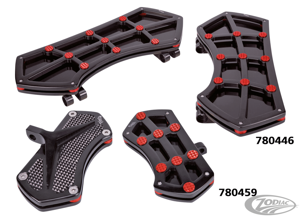 DIAMOND FR FLRBRD BLK W/ GEMS RED For Harley-Davidson