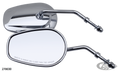 GZP Chrome tapered mirrors, 5" stem For Harley-Davidson