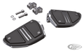 Twin rail footpegs w/male adapter Chrome For Harley-Davidson