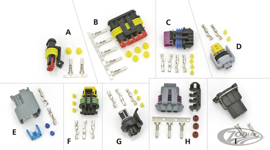 Fr&Rear O2 Sensor Conn,w/Terminals&Wire For Harley-Davidson