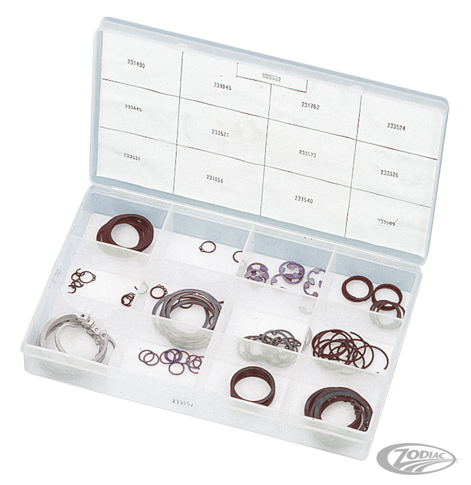 GZP Assortment Retaining Rings 120 pcs. For Harley-Davidson