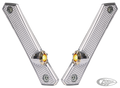Vity's Front turnsignalkit polish/brass For Harley-Davidson