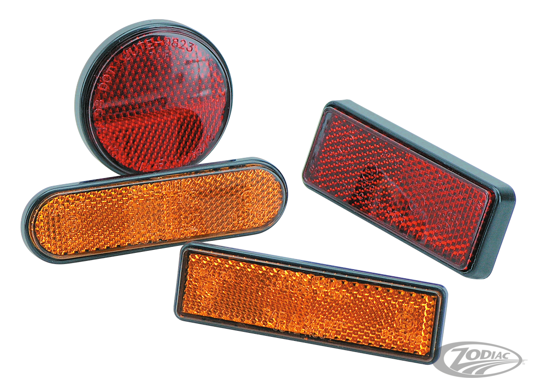 GZP Round amber reflector E-approved For Harley-Davidson