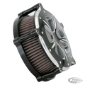 GZP Blk/contr. Panorama Aircleaner w/win For Harley-Davidson