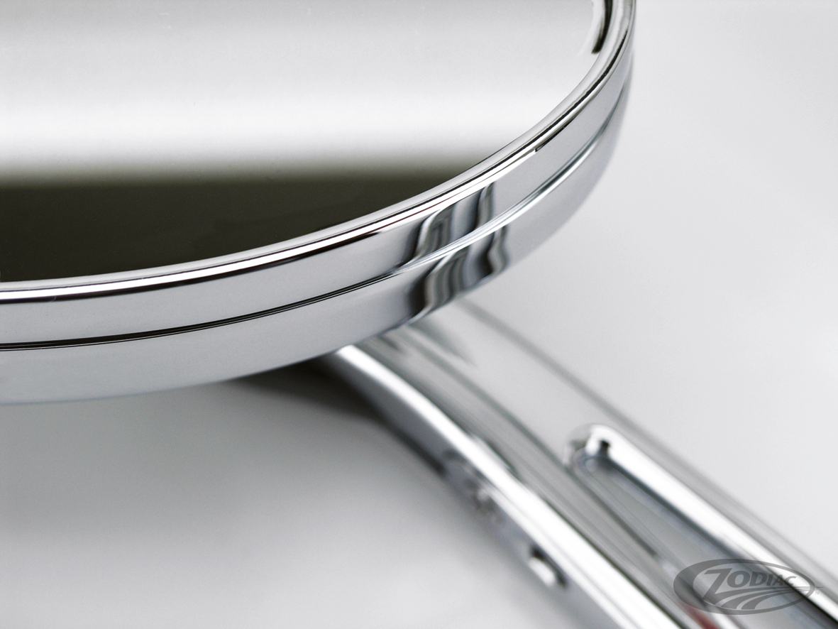 GZP Sport oval mirrors, white lens amber For Harley-Davidson