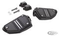 Twin Rail passenger footpegs ST18-up Blk For Harley-Davidson