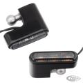Front turn signals black anodized F*ST For Harley-Davidson