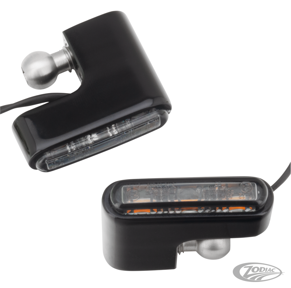 Front turn signals black anodized F*ST For Harley-Davidson