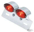 GZP Dual mini cateye taillight w/license For Harley-Davidson