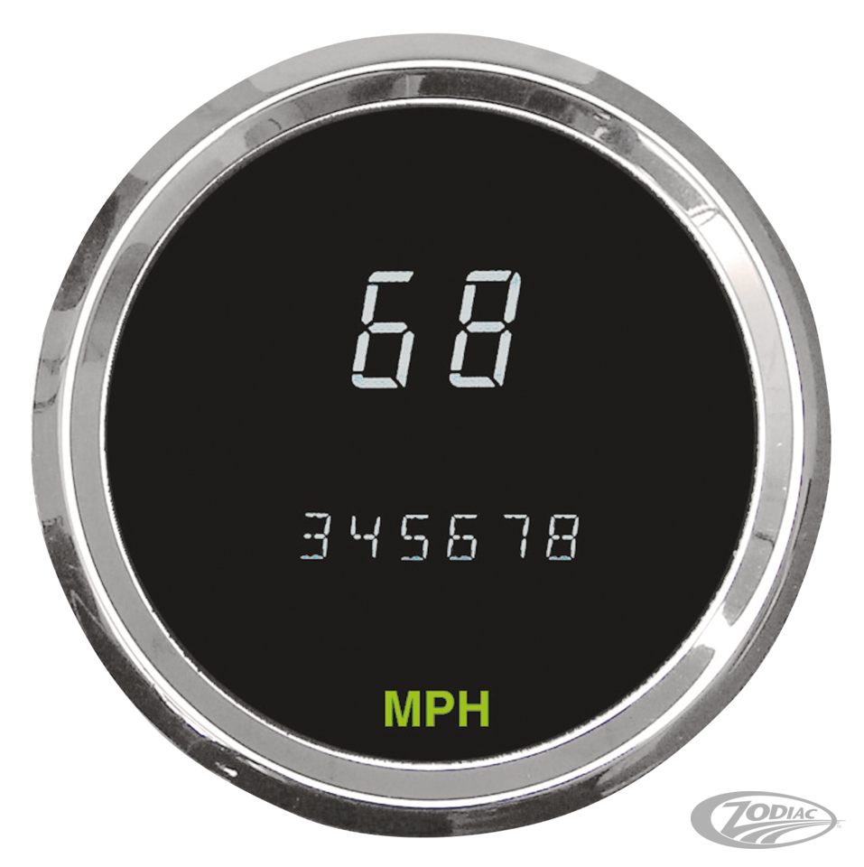 Round Digital Speedometer 3-3/8" KPH+MPH For Harley-Davidson