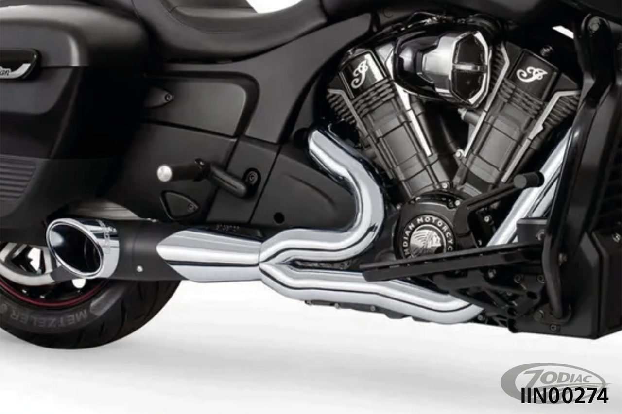 TURNOUT 2-1 W/SLASH COMBO CH CHLNGR20 For Harley-Davidson