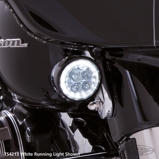 Ciro Fang Blk front turnsignal inserts For Harley-Davidson