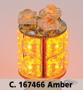 GZP 360 DEGREE 13 X LED BULB AMBER BA15S For Harley-Davidson