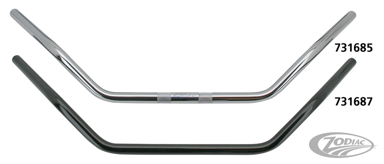"Flattrack Bar" Wide 82-Up Black For Harley-Davidson