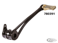 DMND BRAKE ARM BLK+BRASS PEG FLH/T14-UP For Harley-Davidson