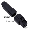 Molex 07Up 6-Position Female Black OEM72 For Harley-Davidson