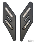 Blk Strtchd Square E-marked LED flush mn For Harley-Davidson