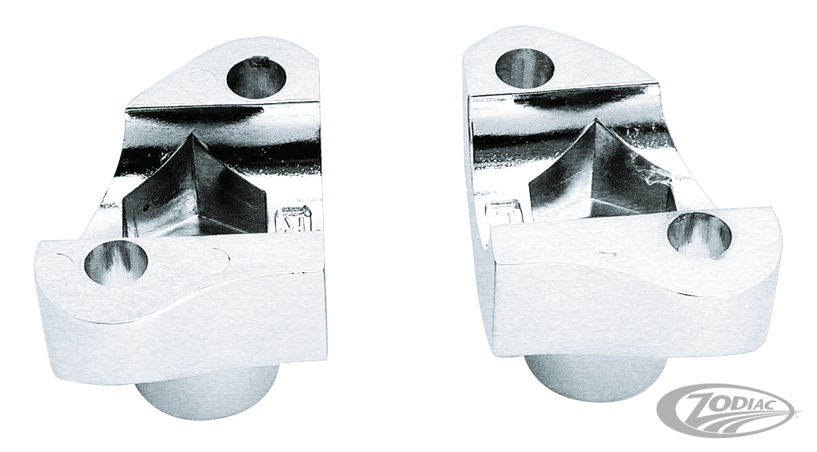 GZP "Shorty" h.bar risers chrome FLl77-8 For Harley-Davidson