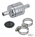 GZP Chrome crankvent kit with 3/8" outle For Harley-Davidson