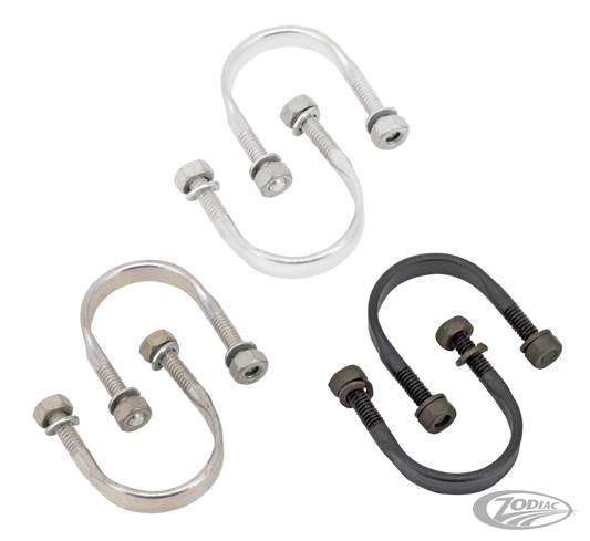 Samwel coil strap set, white plated For Harley-Davidson