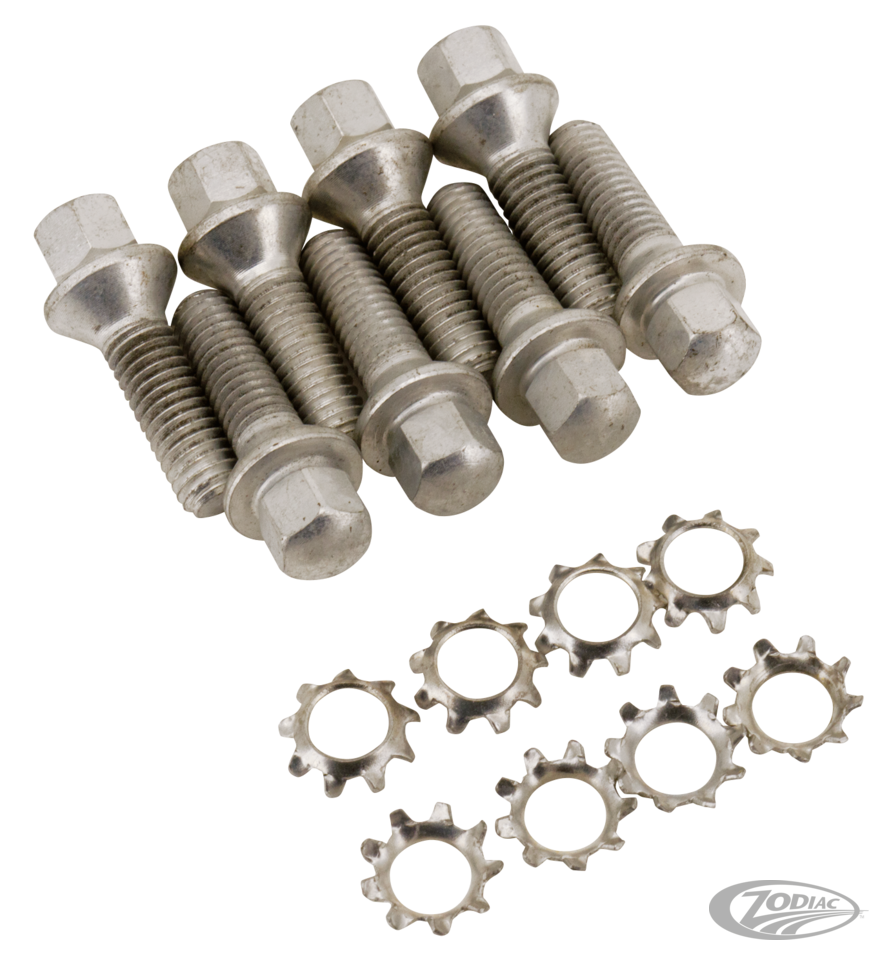 Lifter base screws BT54-75 white plated For Harley-Davidson