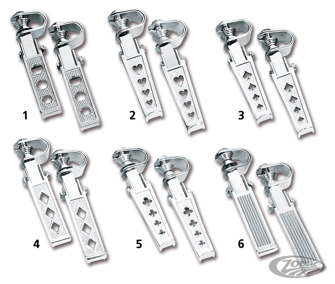 GZP Folding custom pegs W/clamp Holly For Harley-Davidson