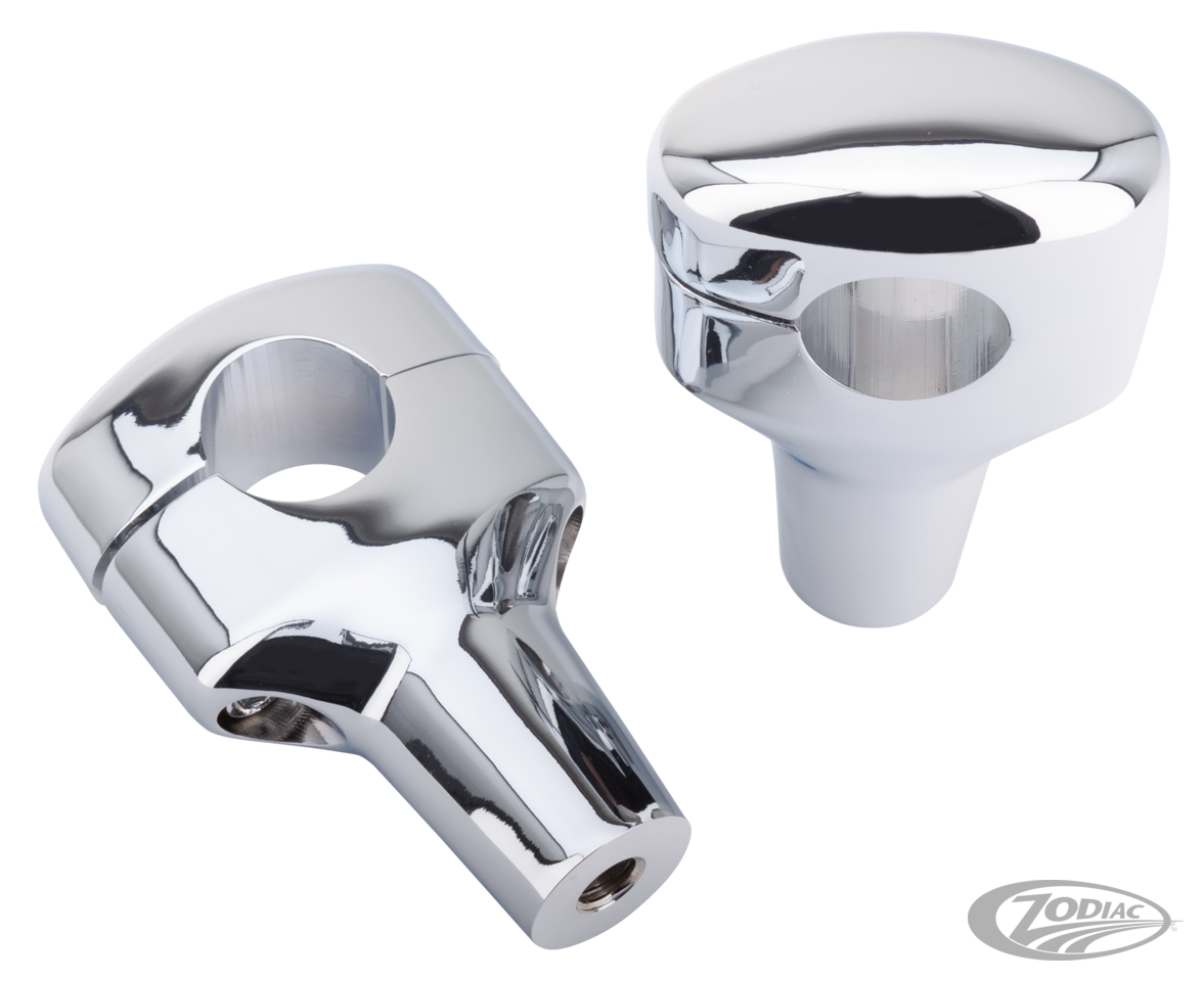 Chrome 3.5" High risers for 1.25" bars For Harley-Davidson