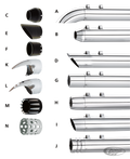 Kerker Turndown/out end cap chrome each For Harley-Davidson