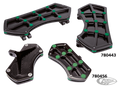 DIAMOND FR FLRBRD BLK W/ GEMS GREEN For Harley-Davidson