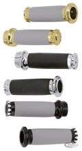 GZP Bronzed Turbo gripset gray rubber For Harley-Davidson