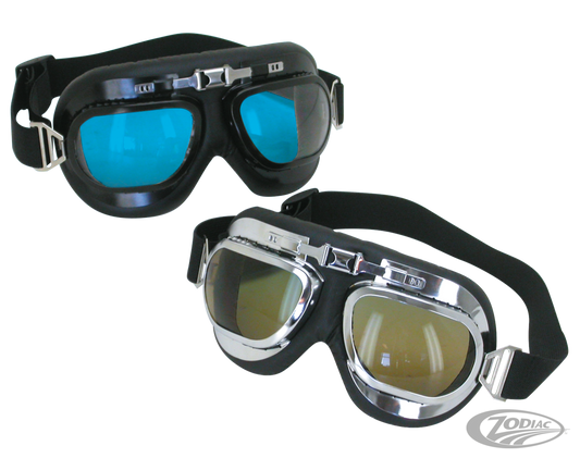 GZP Contoured lens goggles with chrome f For Harley-Davidson