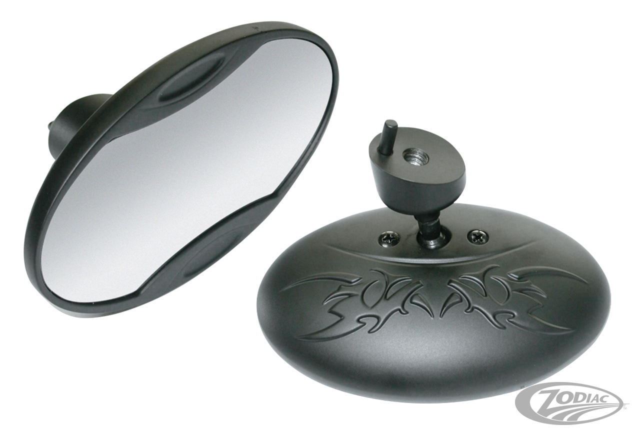 GZP Blk Fusion opel fairing mount mirror For Harley-Davidson