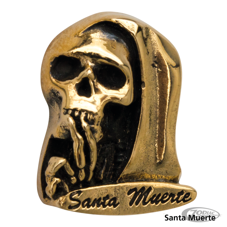 Licenseplate bolt Bronze Santa Muerte For Harley-Davidson