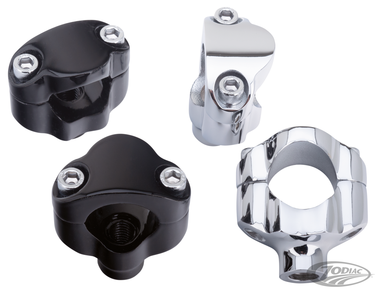 Chrome 1.5" High risers for 1.25" bars For Harley-Davidson