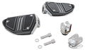 Chrome TwinRail driver footrests ST18-up For Harley-Davidson