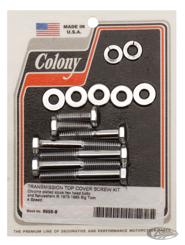 Trans top cover screw kit BT79-85 Zinc For Harley-Davidson