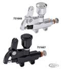 K-T wire operated m/c w/reservoir Polish For Harley-Davidson