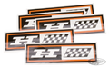 5Pck Oil tank decal FLH style H-long For Harley-Davidson