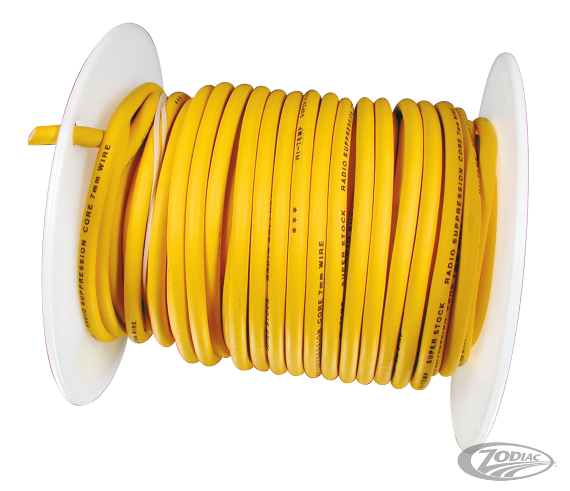 60Ft 8.8 Ignition Wire Yellow Graphite For Harley-Davidson